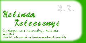 melinda kelecsenyi business card